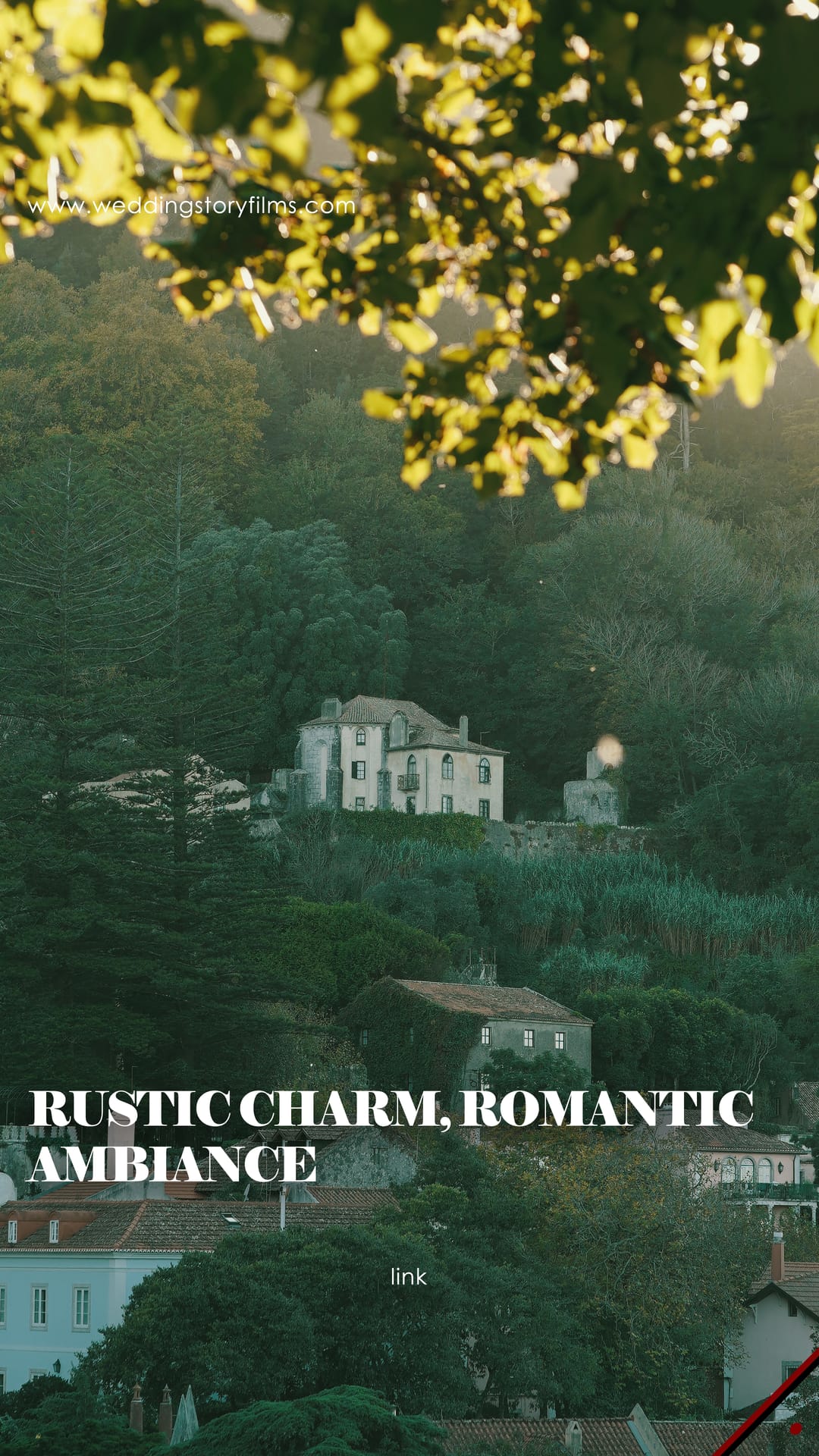 Couple during golden hour at a cliff wedding venue in Portugal, photographed professionally in warm light — editorial image 1